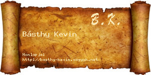 Básthy Kevin névjegykártya